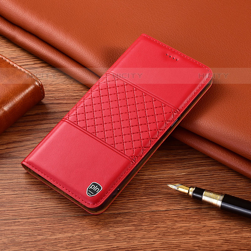 Custodia Portafoglio In Pelle Cover con Supporto H11P per Samsung Galaxy M01 Rosso