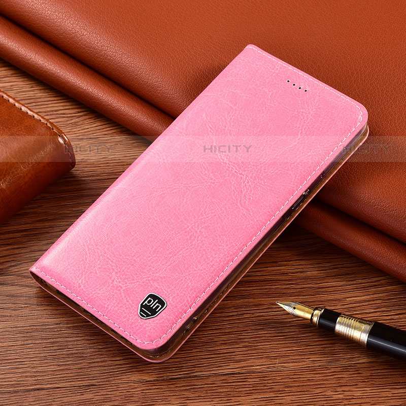 Custodia Portafoglio In Pelle Cover con Supporto H11P per Samsung Galaxy S22 Plus 5G Oro Rosa