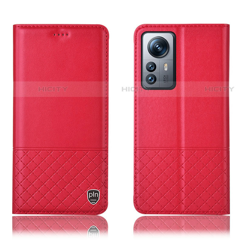 Custodia Portafoglio In Pelle Cover con Supporto H11P per Xiaomi Mi 12S 5G Rosso