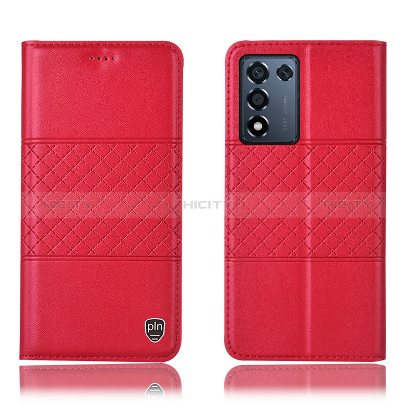 Custodia Portafoglio In Pelle Cover con Supporto H15P per Realme 9 SE 5G Rosso