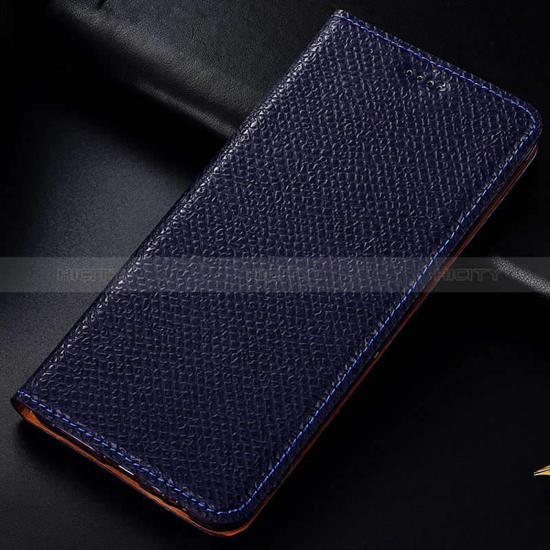 Custodia Portafoglio In Pelle Cover con Supporto H15P per Samsung Galaxy A71 4G A715 Blu
