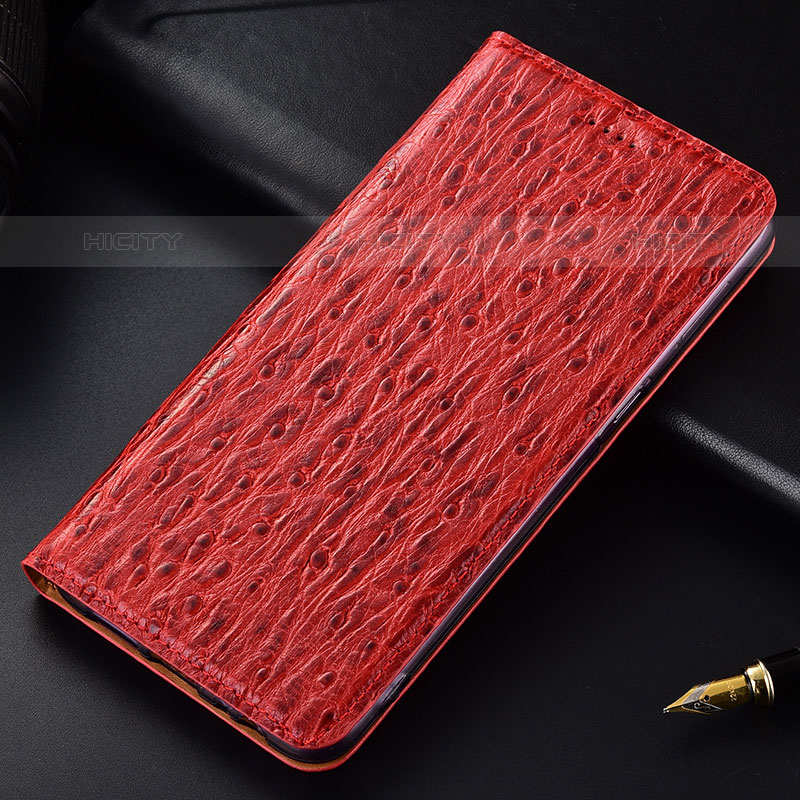 Custodia Portafoglio In Pelle Cover con Supporto H15P per Samsung Galaxy M01s Rosso