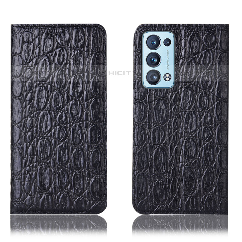 Custodia Portafoglio In Pelle Cover con Supporto H16P per Oppo Reno6 Pro 5G