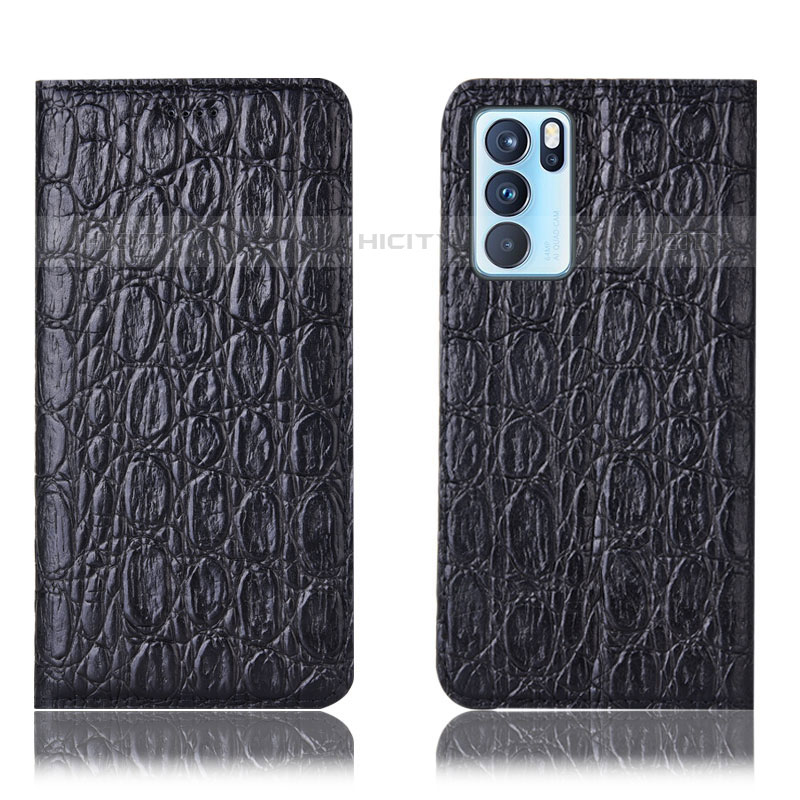 Custodia Portafoglio In Pelle Cover con Supporto H16P per Oppo Reno6 Pro 5G India