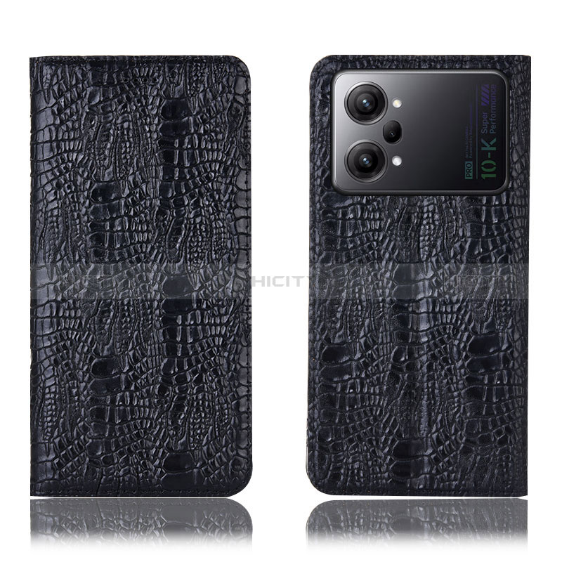 Custodia Portafoglio In Pelle Cover con Supporto H17P per Oppo K10 Pro 5G Nero