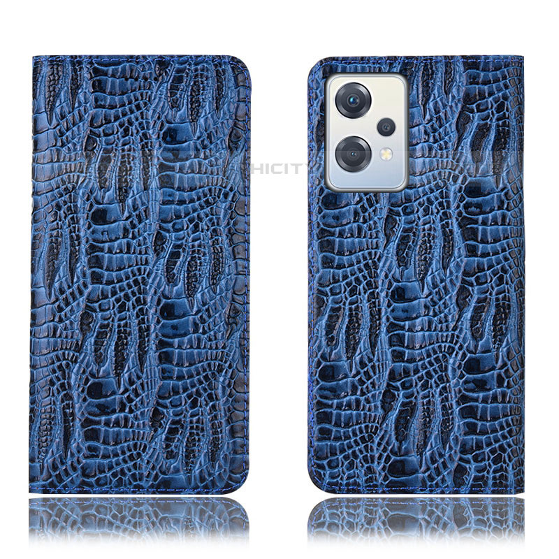 Custodia Portafoglio In Pelle Cover con Supporto H17P per Oppo K10X 5G Blu