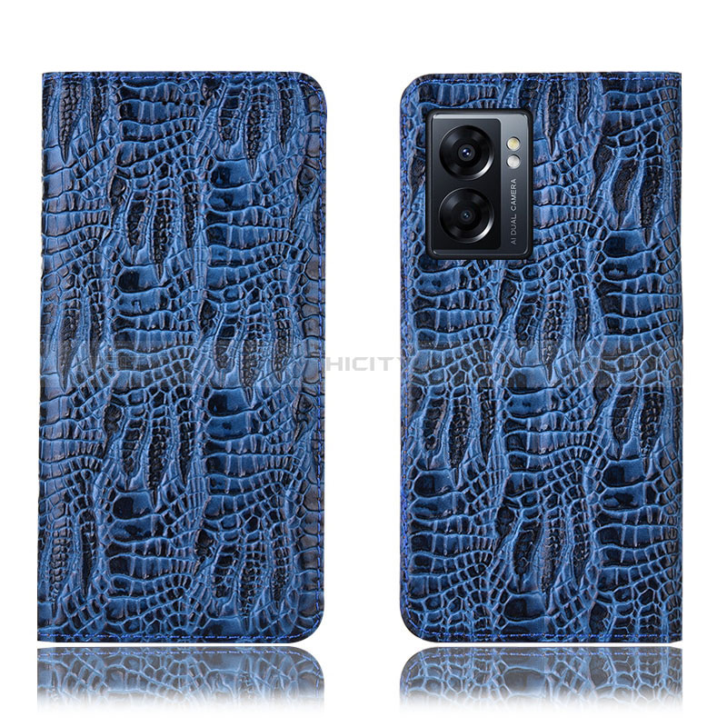 Custodia Portafoglio In Pelle Cover con Supporto H17P per Realme V23 5G Blu