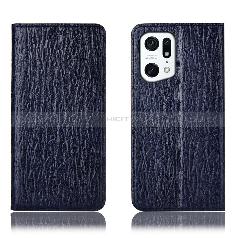 Custodia Portafoglio In Pelle Cover con Supporto H18P per Oppo Find X5 5G