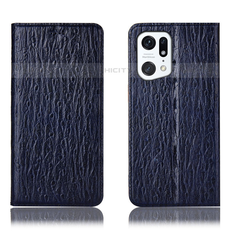 Custodia Portafoglio In Pelle Cover con Supporto H18P per Oppo Find X5 Pro 5G