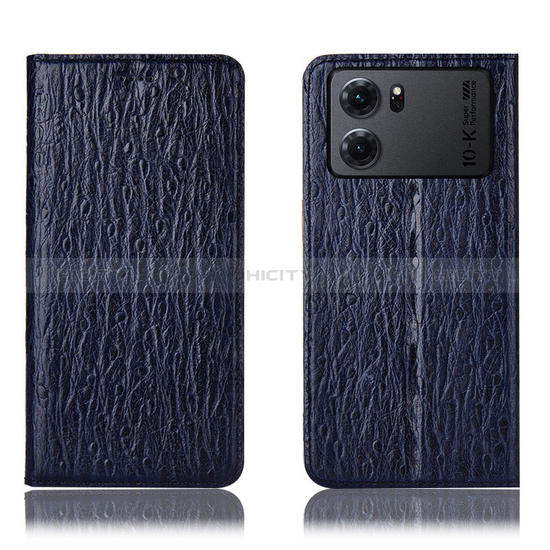 Custodia Portafoglio In Pelle Cover con Supporto H18P per Oppo K10 5G Blu