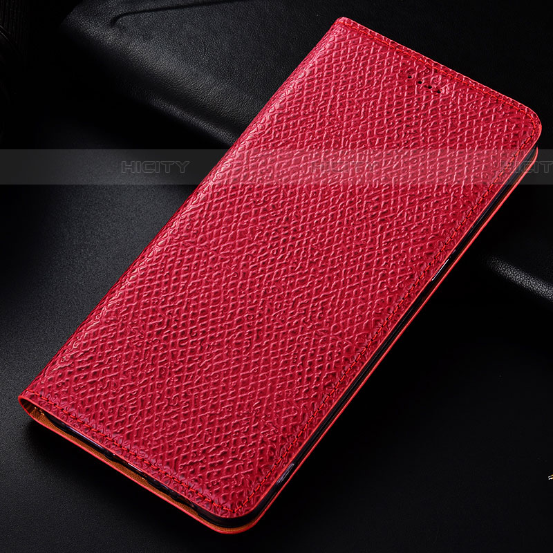 Custodia Portafoglio In Pelle Cover con Supporto H18P per Samsung Galaxy F62 5G Rosso