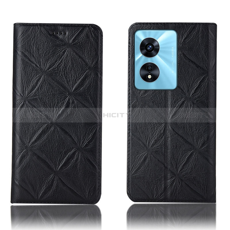 Custodia Portafoglio In Pelle Cover con Supporto H19P per Oppo A78 5G Nero