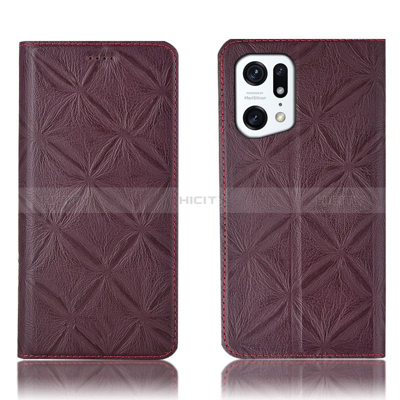 Custodia Portafoglio In Pelle Cover con Supporto H19P per Oppo Find X5 5G