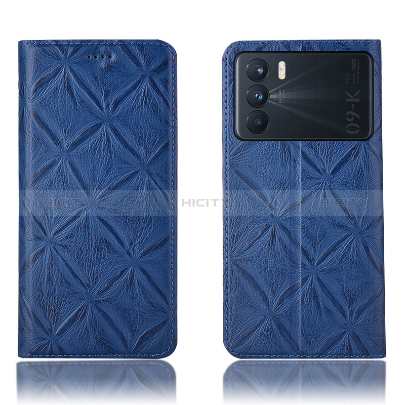 Custodia Portafoglio In Pelle Cover con Supporto H19P per Oppo K9 Pro 5G Blu