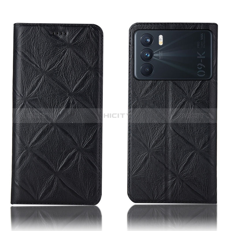 Custodia Portafoglio In Pelle Cover con Supporto H19P per Oppo K9 Pro 5G Nero