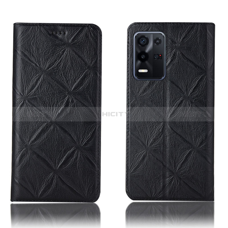 Custodia Portafoglio In Pelle Cover con Supporto H19P per Oppo K9X 5G Nero