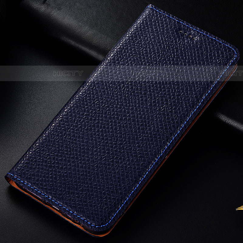 Custodia Portafoglio In Pelle Cover con Supporto H19P per Samsung Galaxy A52 5G Blu