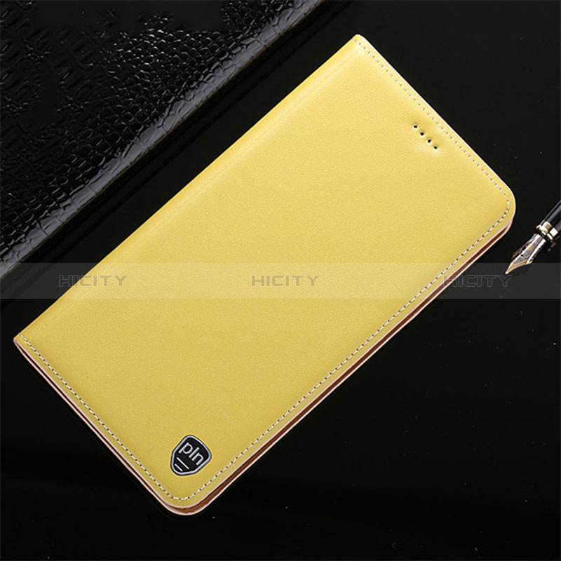 Custodia Portafoglio In Pelle Cover con Supporto H21P per Huawei Mate 60 Pro Giallo