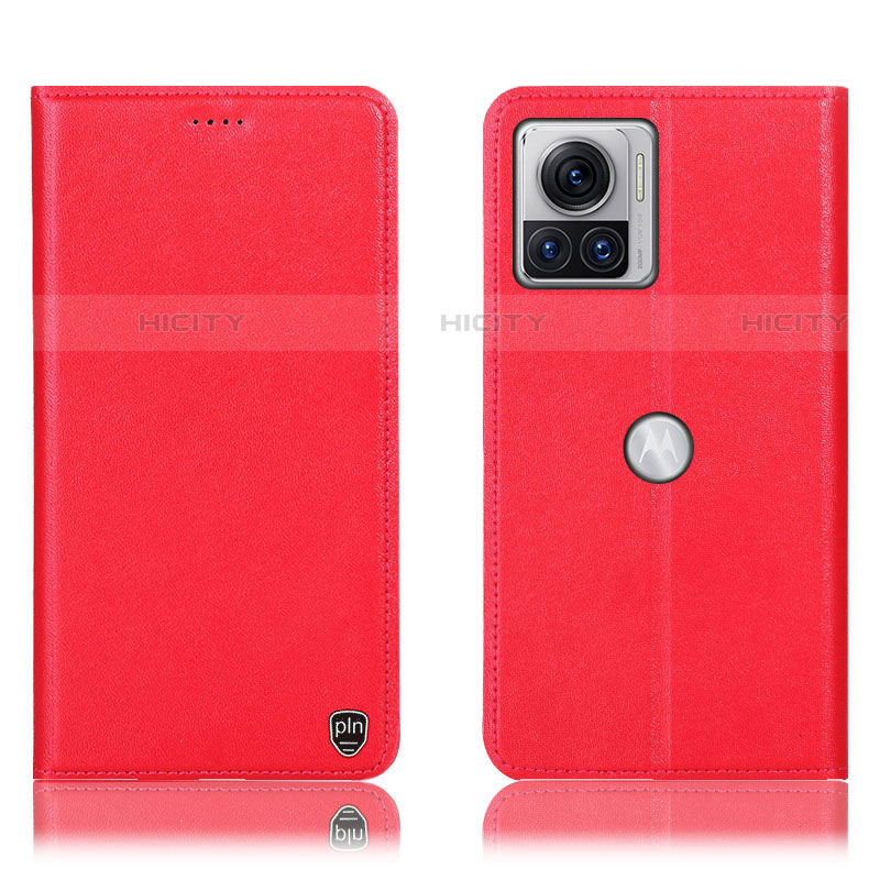 Custodia Portafoglio In Pelle Cover con Supporto H21P per Motorola Moto Edge 30 Ultra 5G Rosso