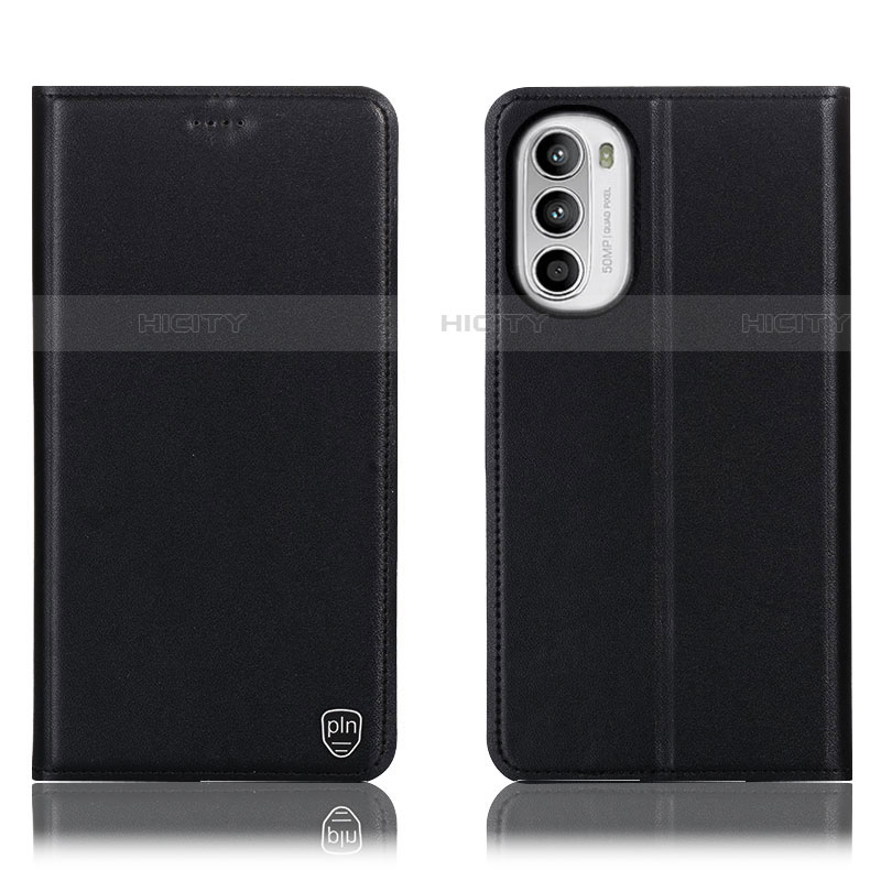 Custodia Portafoglio In Pelle Cover con Supporto H21P per Motorola Moto G71s 5G Nero