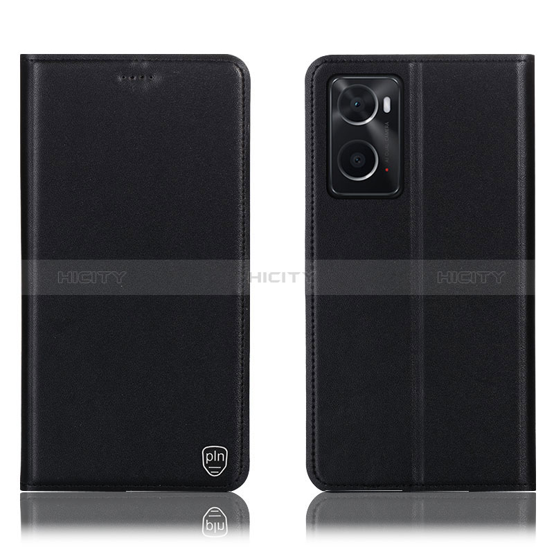 Custodia Portafoglio In Pelle Cover con Supporto H21P per Oppo A76 Nero