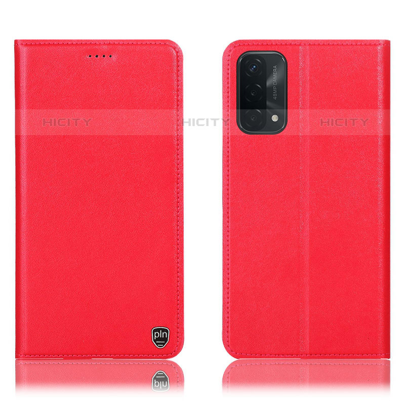 Custodia Portafoglio In Pelle Cover con Supporto H21P per Oppo A93 5G Rosso