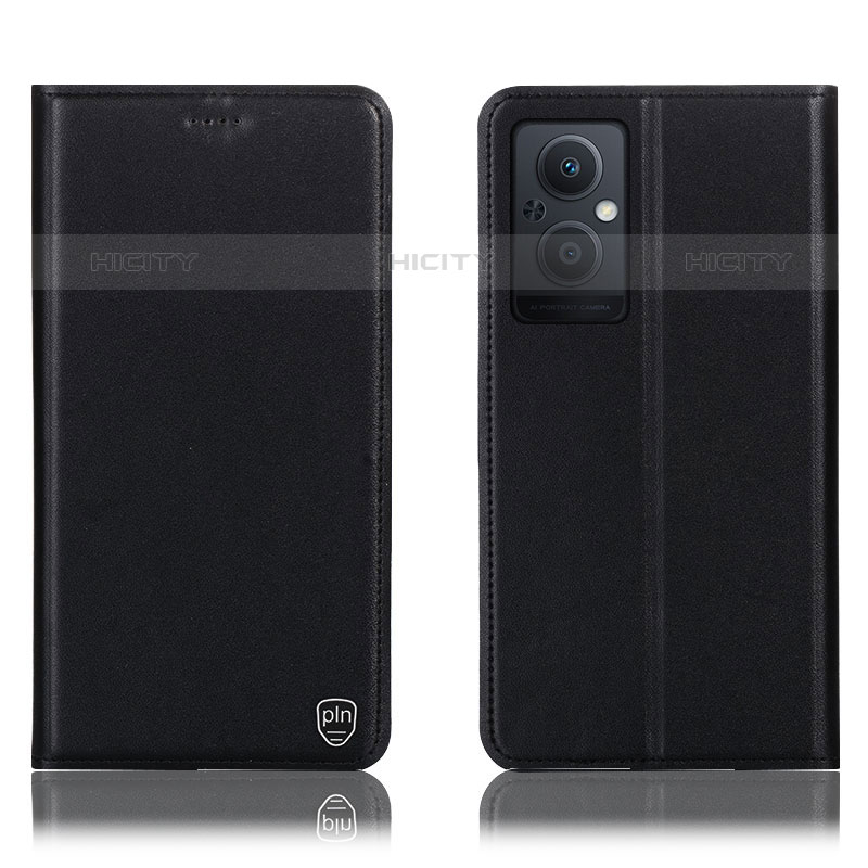 Custodia Portafoglio In Pelle Cover con Supporto H21P per Oppo F21s Pro 5G Nero