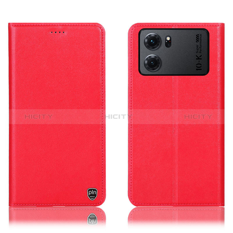 Custodia Portafoglio In Pelle Cover con Supporto H21P per Oppo K10 5G Rosso