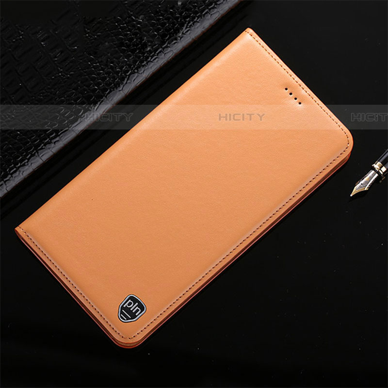 Custodia Portafoglio In Pelle Cover con Supporto H21P per Samsung Galaxy A52 4G Arancione