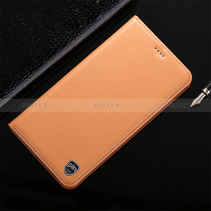 Custodia Portafoglio In Pelle Cover con Supporto H21P per Samsung Galaxy M31 Prime Edition Arancione