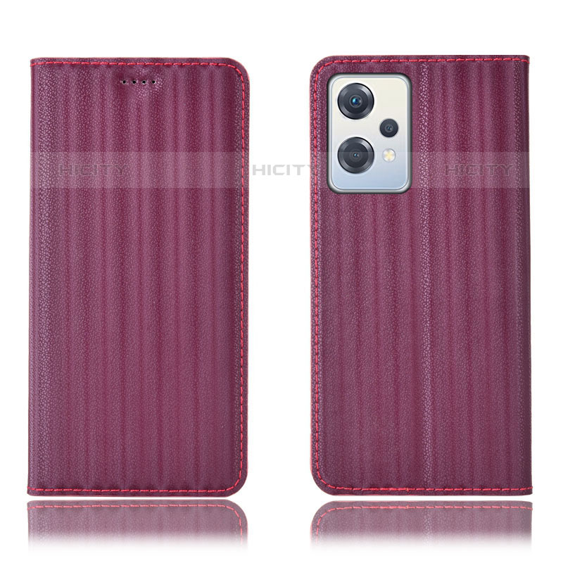 Custodia Portafoglio In Pelle Cover con Supporto H23P per OnePlus Nord CE 2 Lite 5G Rosso Rosa