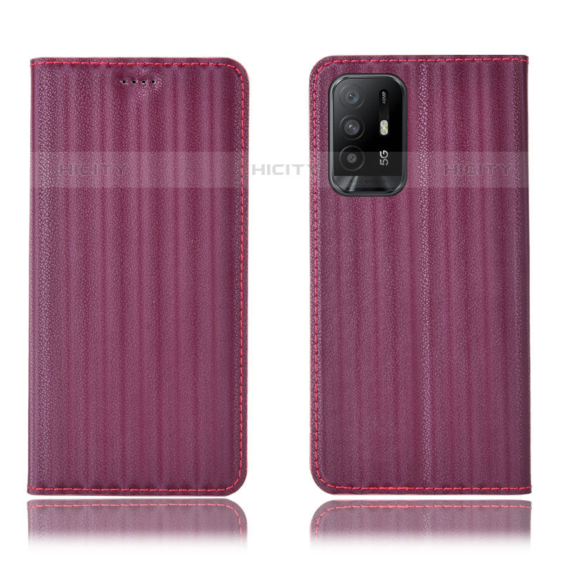 Custodia Portafoglio In Pelle Cover con Supporto H23P per Oppo A94 5G Rosso Rosa