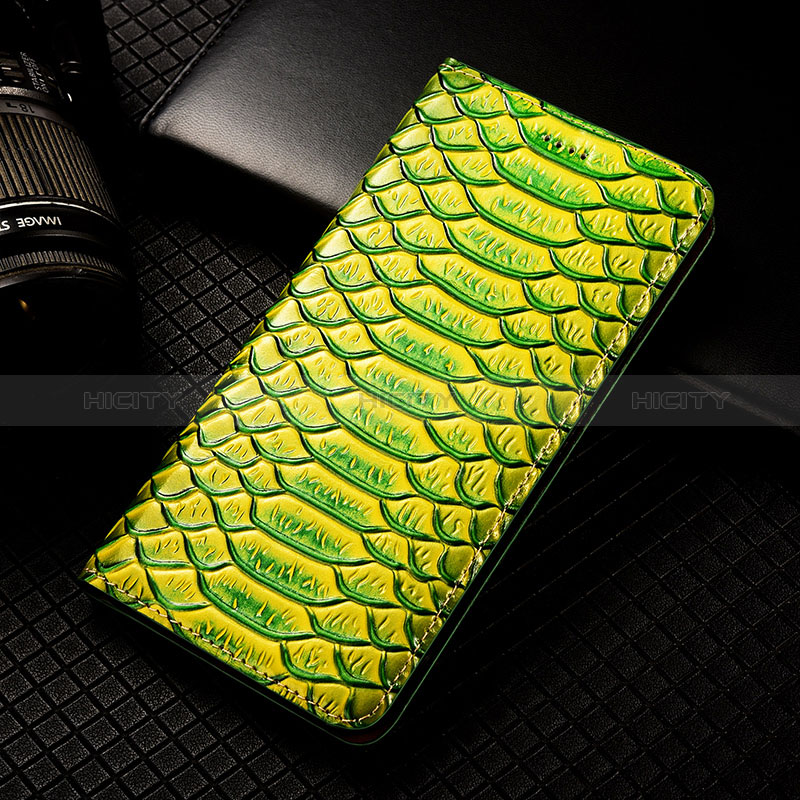 Custodia Portafoglio In Pelle Cover con Supporto H25P per Motorola Moto Edge (2023) 5G Verde