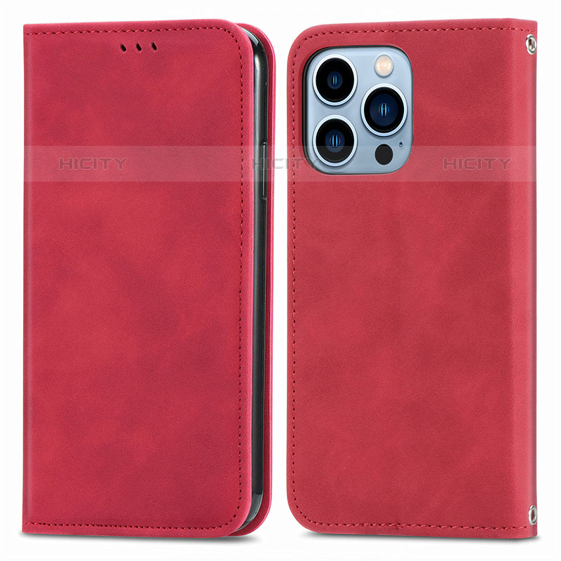 Custodia Portafoglio In Pelle Cover con Supporto H30 per Apple iPhone 16 Pro Max Rosso