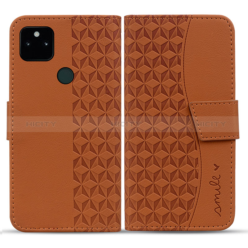 Custodia Portafoglio In Pelle Cover con Supporto HF1 per Google Pixel 5a 5G