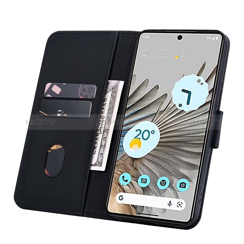 Custodia Portafoglio In Pelle Cover con Supporto HF1 per Google Pixel 6a 5G