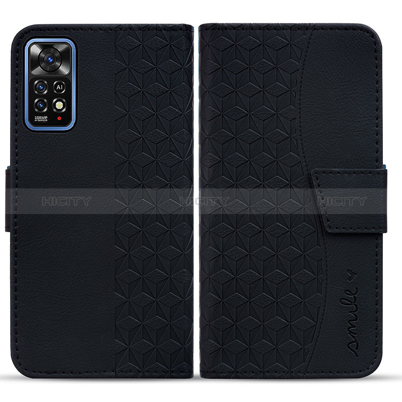 Custodia Portafoglio In Pelle Cover con Supporto HF1 per Xiaomi Redmi Note 11 Pro 4G Nero