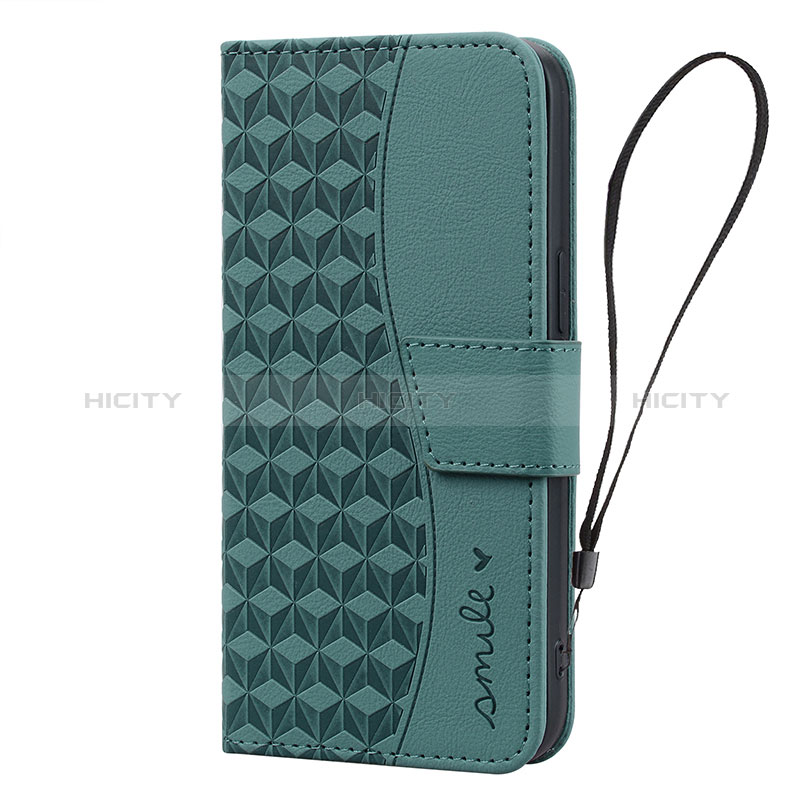 Custodia Portafoglio In Pelle Cover con Supporto HF2 per Apple iPhone 14 Plus Verde