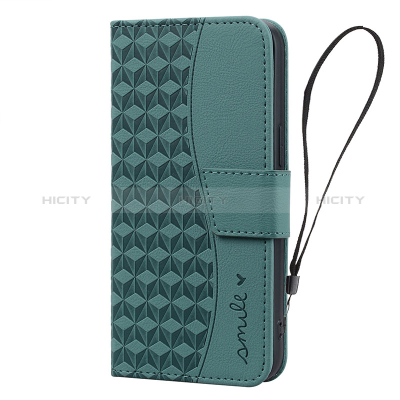 Custodia Portafoglio In Pelle Cover con Supporto HF2 per Apple iPhone 14 Pro Verde