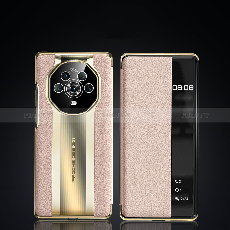 Custodia Portafoglio In Pelle Cover con Supporto JB2 per Huawei Honor Magic4 5G Oro