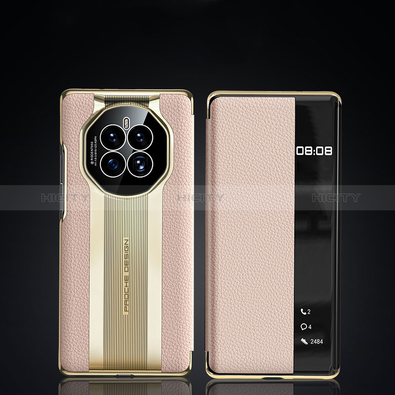 Custodia Portafoglio In Pelle Cover con Supporto JB2 per Huawei Mate 50 Oro