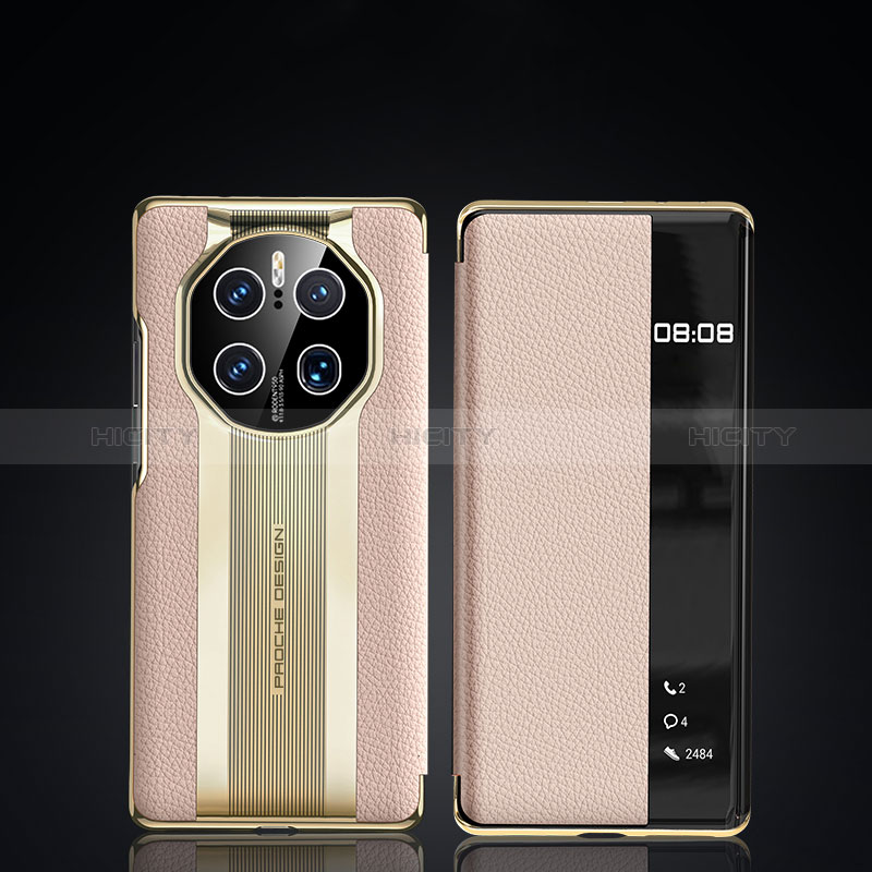 Custodia Portafoglio In Pelle Cover con Supporto JB2 per Huawei Mate 50 RS Oro