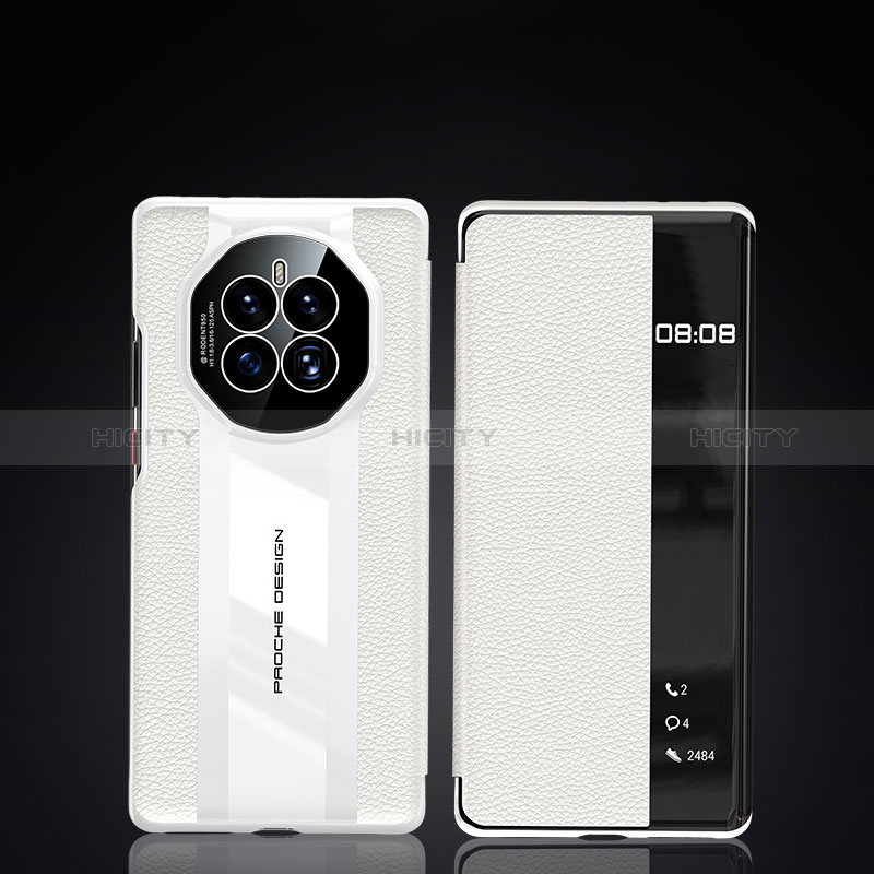 Custodia Portafoglio In Pelle Cover con Supporto JB3 per Huawei Mate 50E Bianco