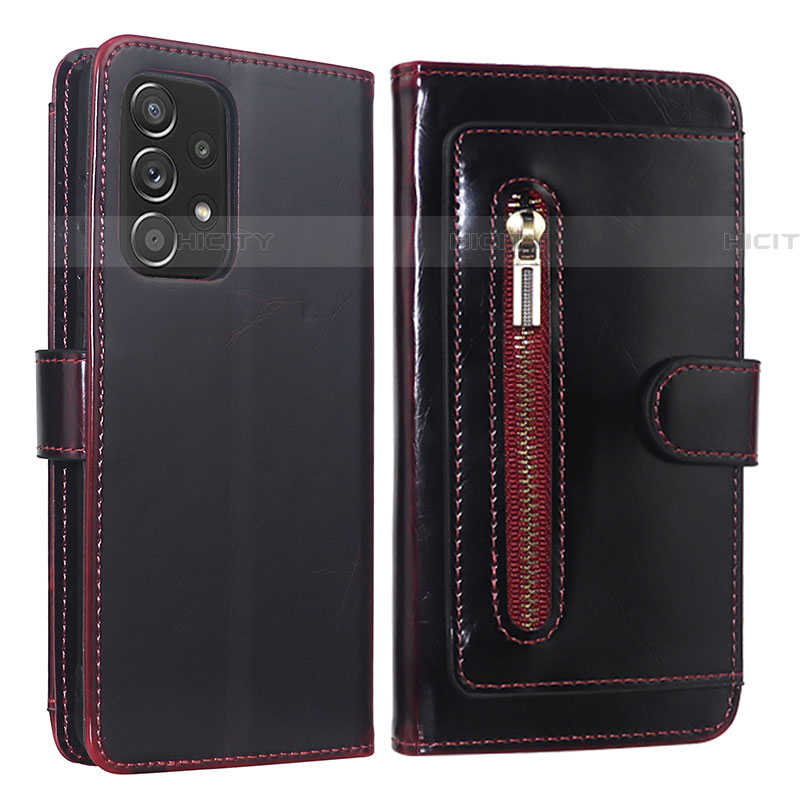 Custodia Portafoglio In Pelle Cover con Supporto JDK per Samsung Galaxy A52 4G Rosso