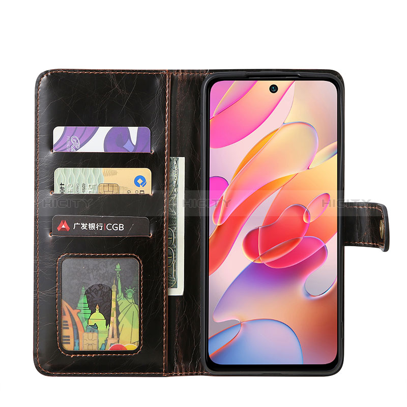 Custodia Portafoglio In Pelle Cover con Supporto JDK per Xiaomi Redmi Note 10 Pro 5G