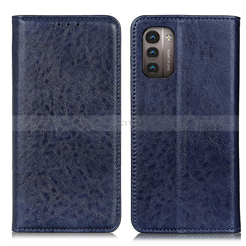 Custodia Portafoglio In Pelle Cover con Supporto K01Z per Nokia G21 Blu