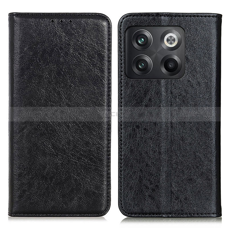 Custodia Portafoglio In Pelle Cover con Supporto K01Z per OnePlus 10T 5G Nero