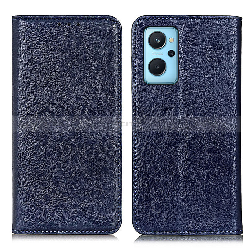 Custodia Portafoglio In Pelle Cover con Supporto K01Z per Oppo A96 4G Blu