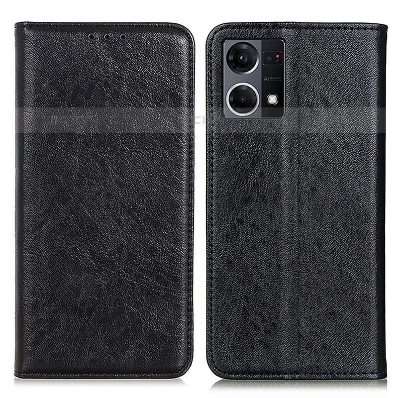 Custodia Portafoglio In Pelle Cover con Supporto K01Z per Oppo F21 Pro 4G Nero