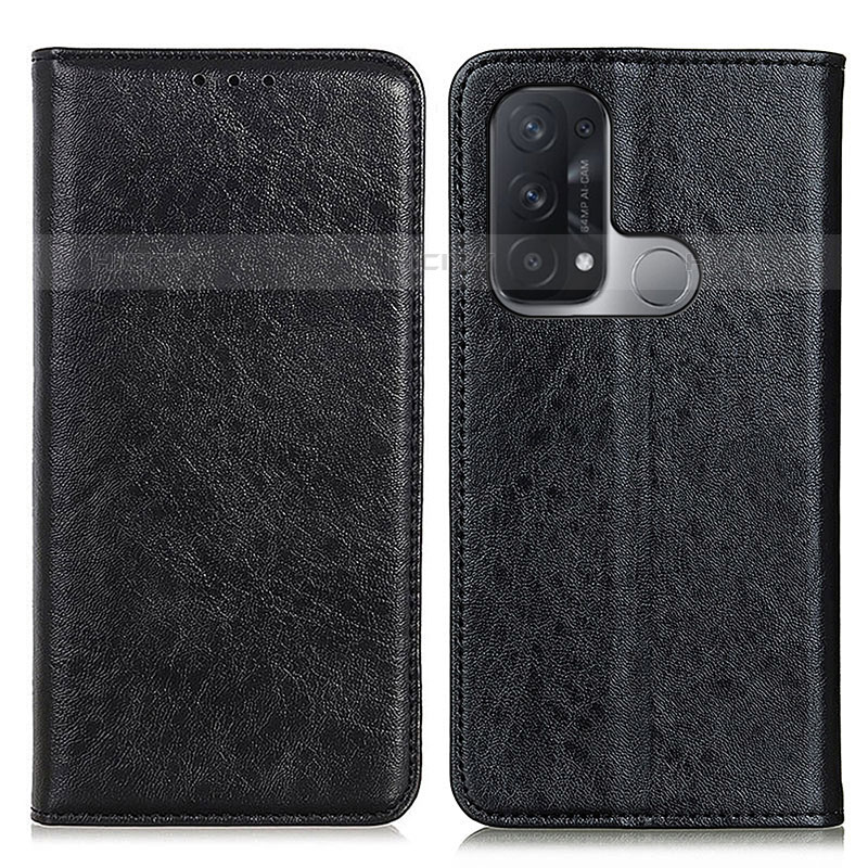 Custodia Portafoglio In Pelle Cover con Supporto K01Z per Oppo Reno5 A Nero